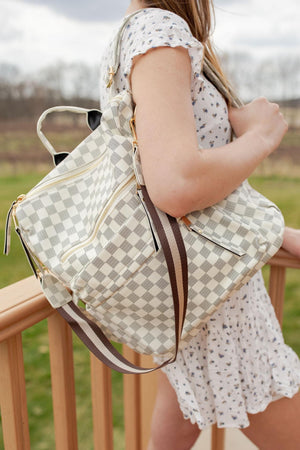 Lexi Checkered Backpack