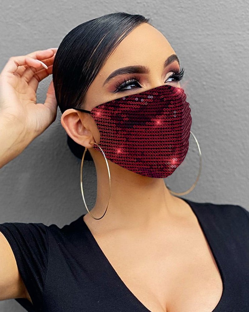 Glam Sequin Face Mask