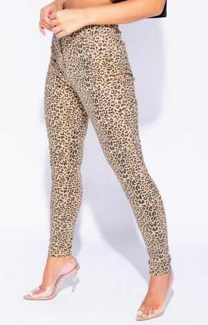 Leopard Print High Waisted Jeggings