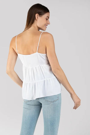 Soak Up The Sun Tiered Babydoll Top ~ White