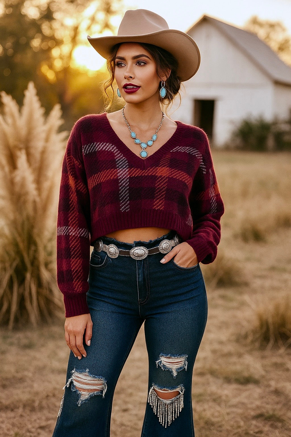 Sangria Plains Sweater