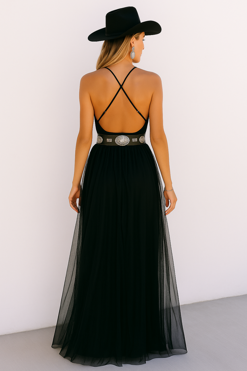 Chantilly Tulle Dress ~ Black