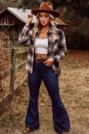 Blush Prairie Plaid Shirt