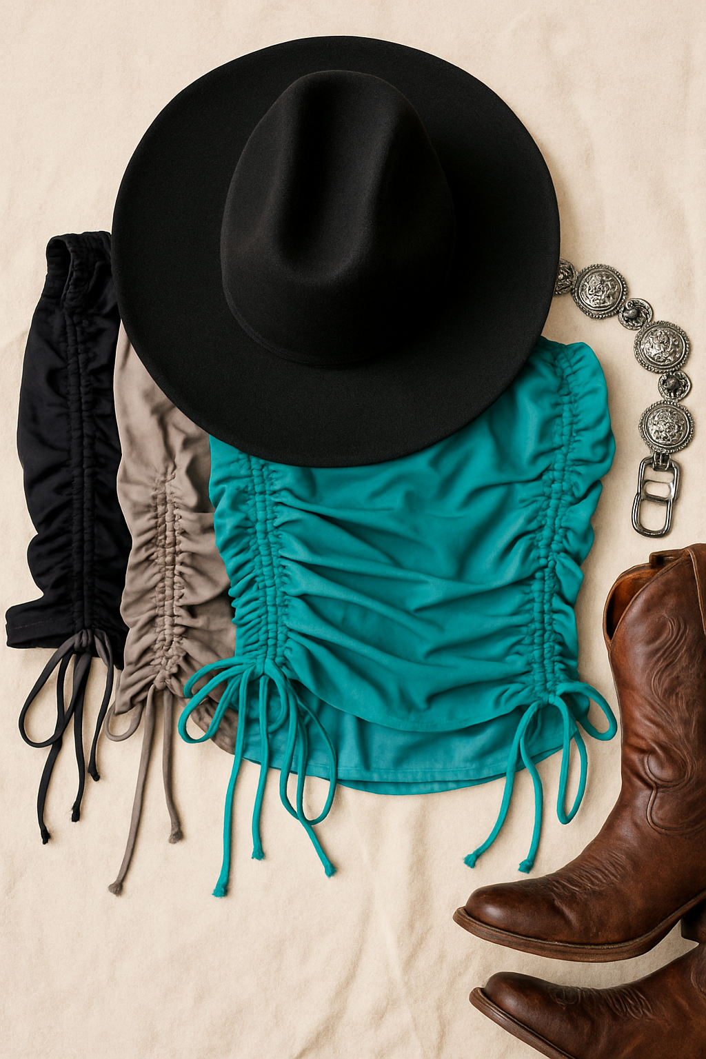Satin Sundown Halter ~ Black