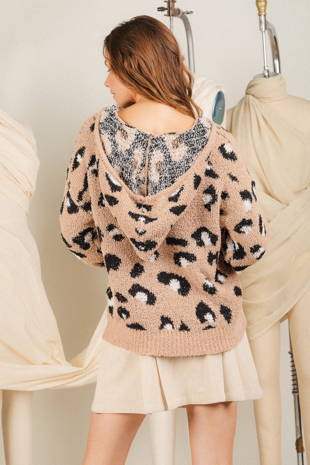 Wild Life Leopard Sweater ~ Taupe