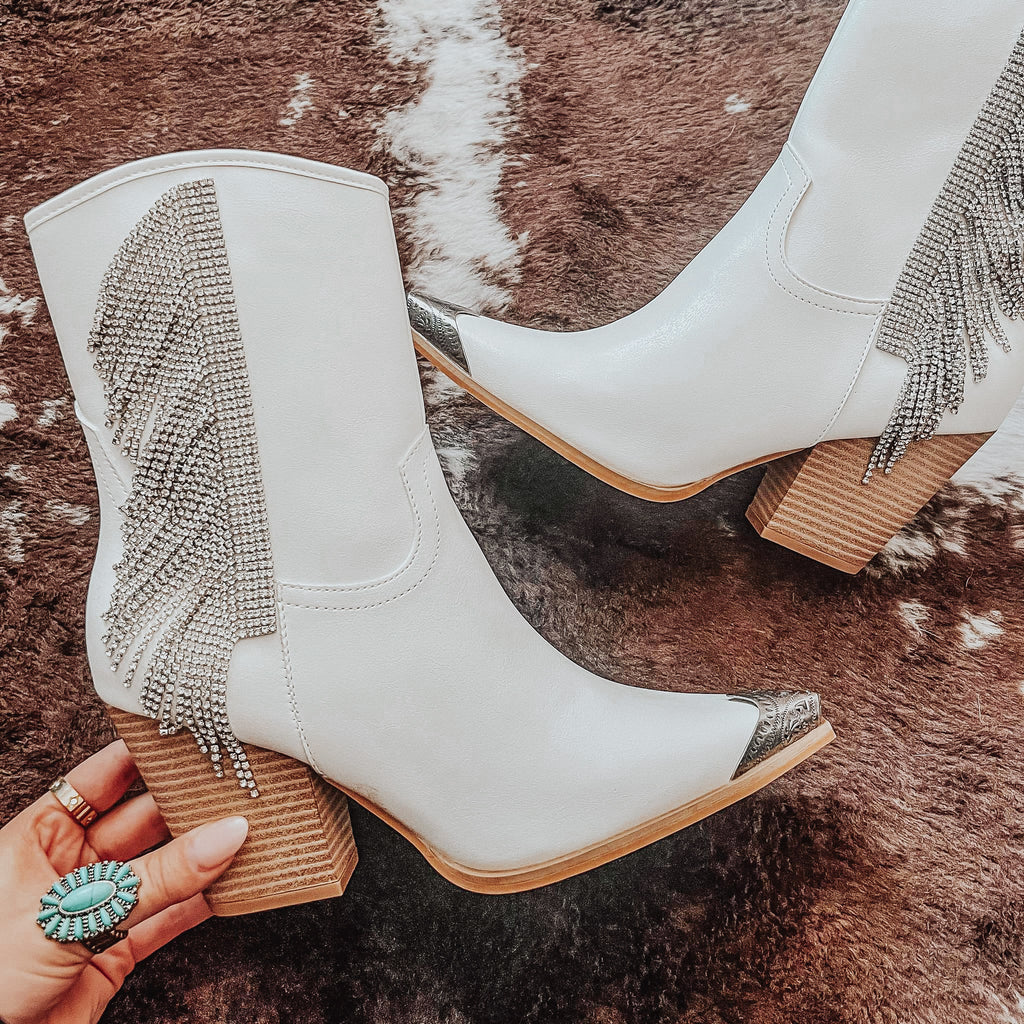 The Kai Fringe Rhinestone Bootie