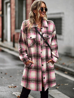 Country Life Shacket ~ Pink