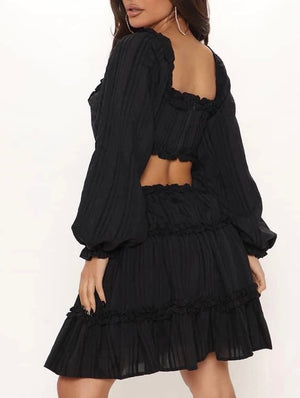 Nadia Tiered Dress ~ Black