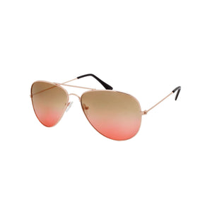 Brown/Pink Ocean Lens Aviator Sunnies
