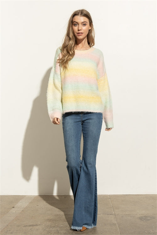 Sherbet Fuzzy Sweater