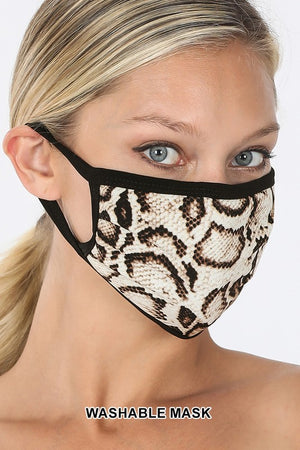 Snake Print Face Mask