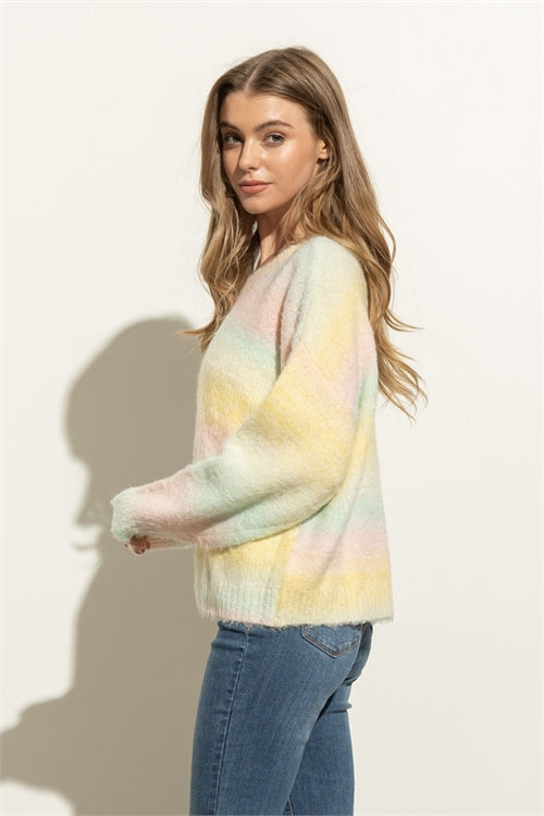 Sherbet Fuzzy Sweater
