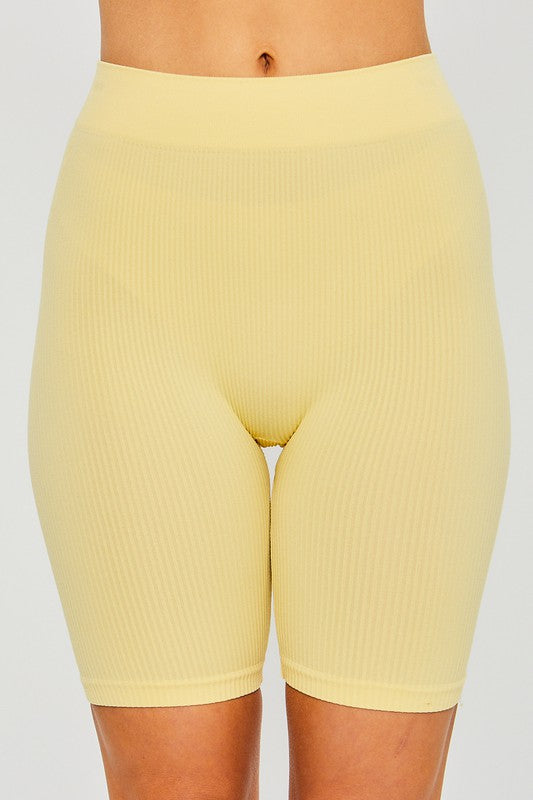 Lemon Seamless Biker Shorts